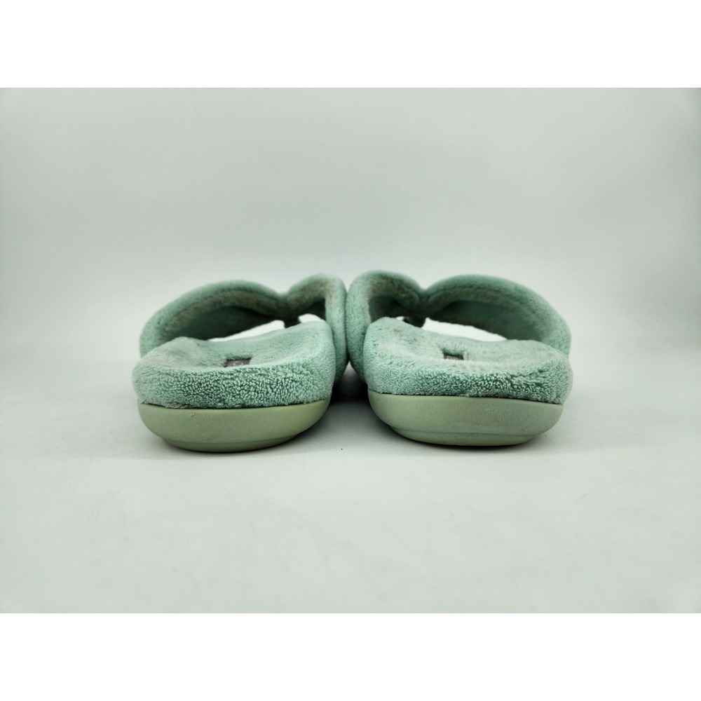Vionic Lydia Slippers Womens 8 Sage Green Plush Thong Flip Flop Orthopedic - Picture 5 of 12